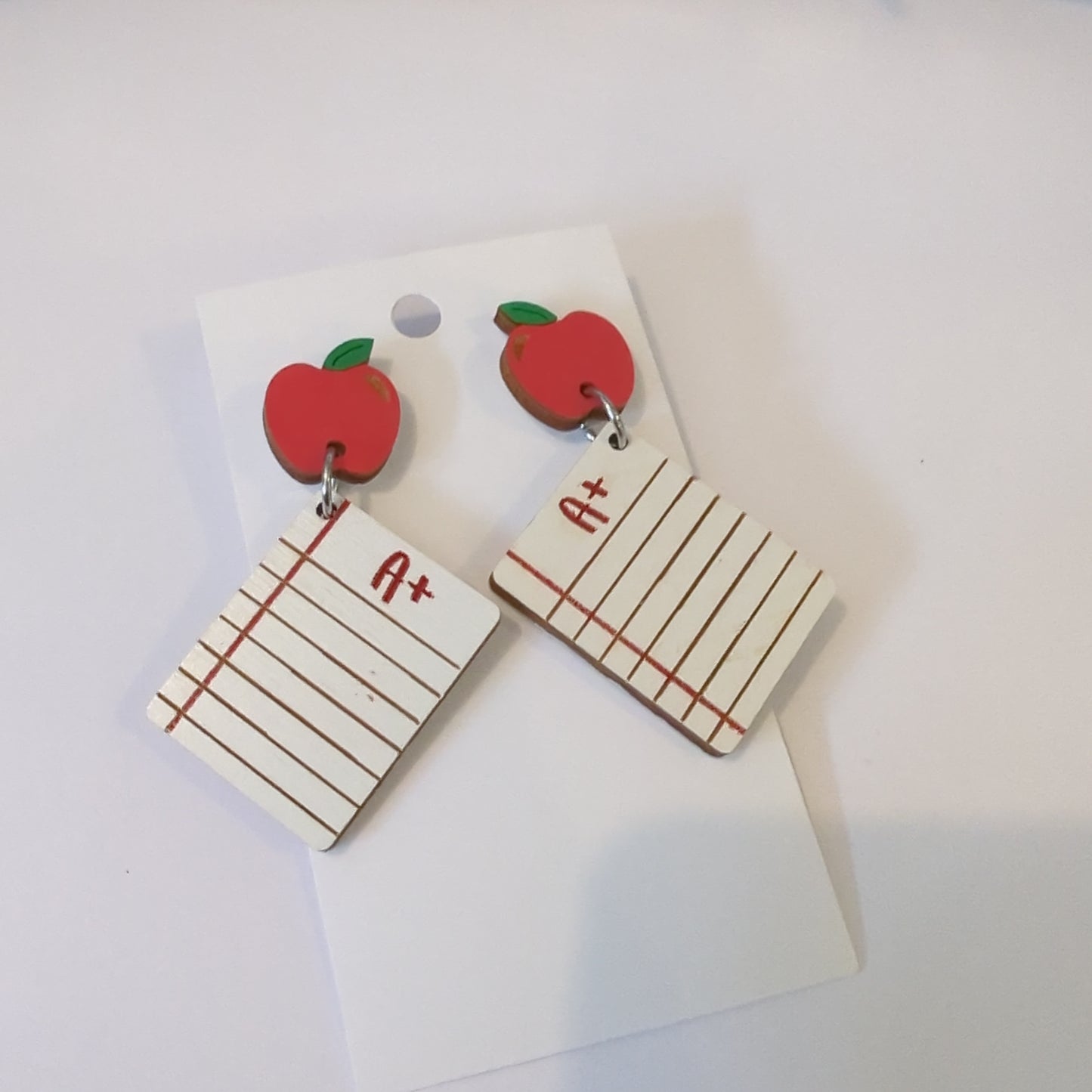 Homework Paper A+ School Earrings