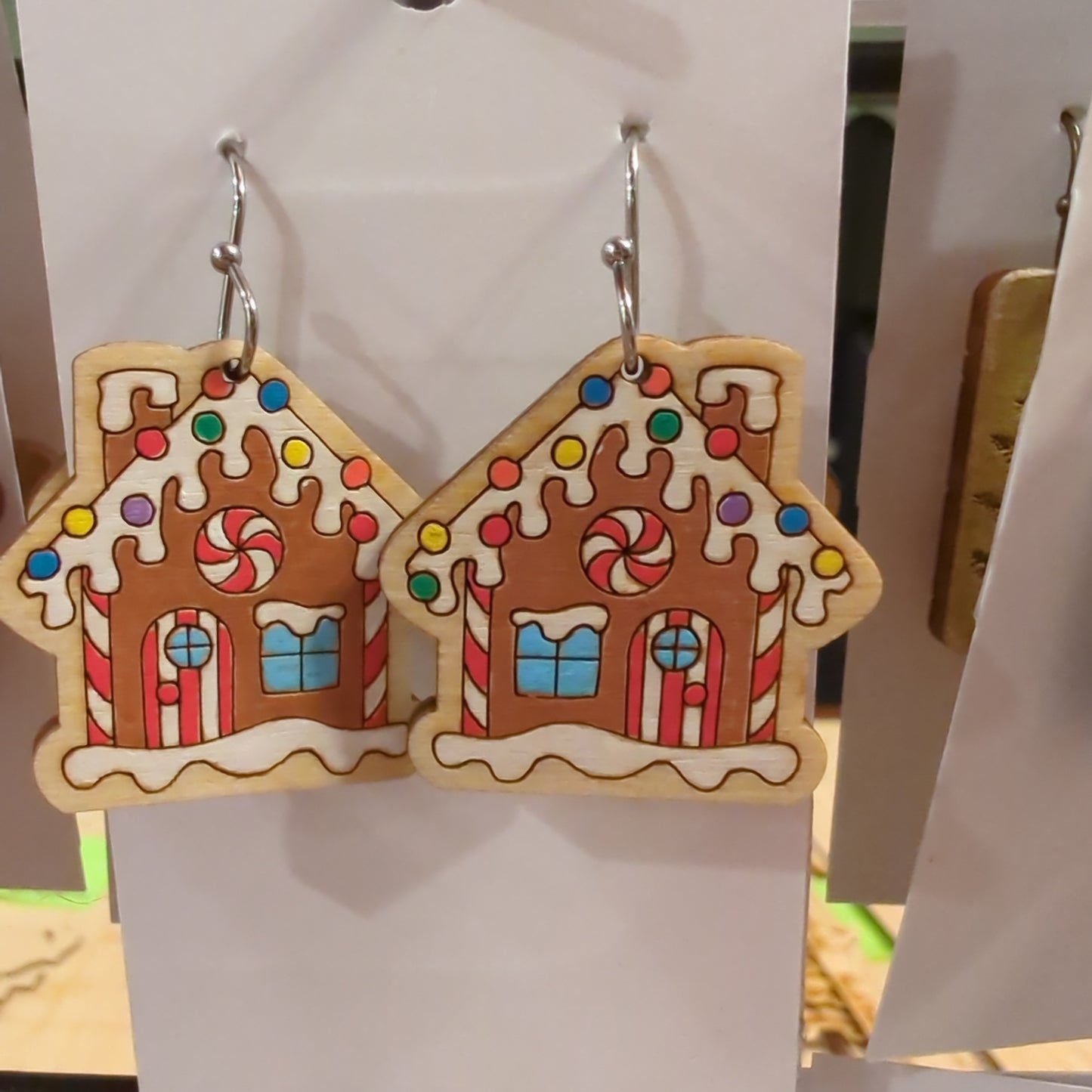 Gingerbread House Dangle Earrings