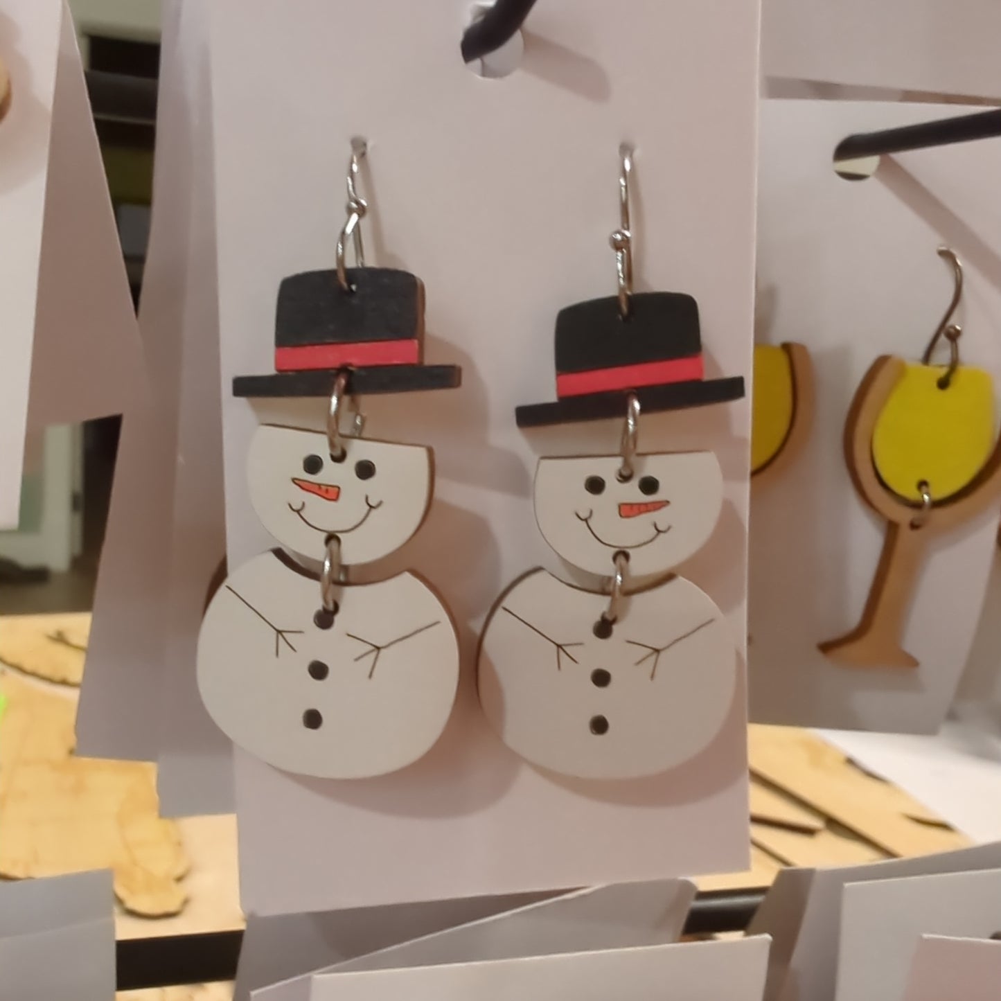 Snowman Dangle Earrings
