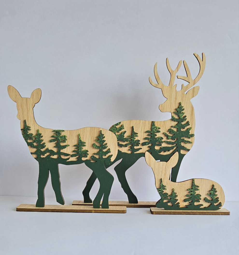 Deer Family Forest 3 Pc Set