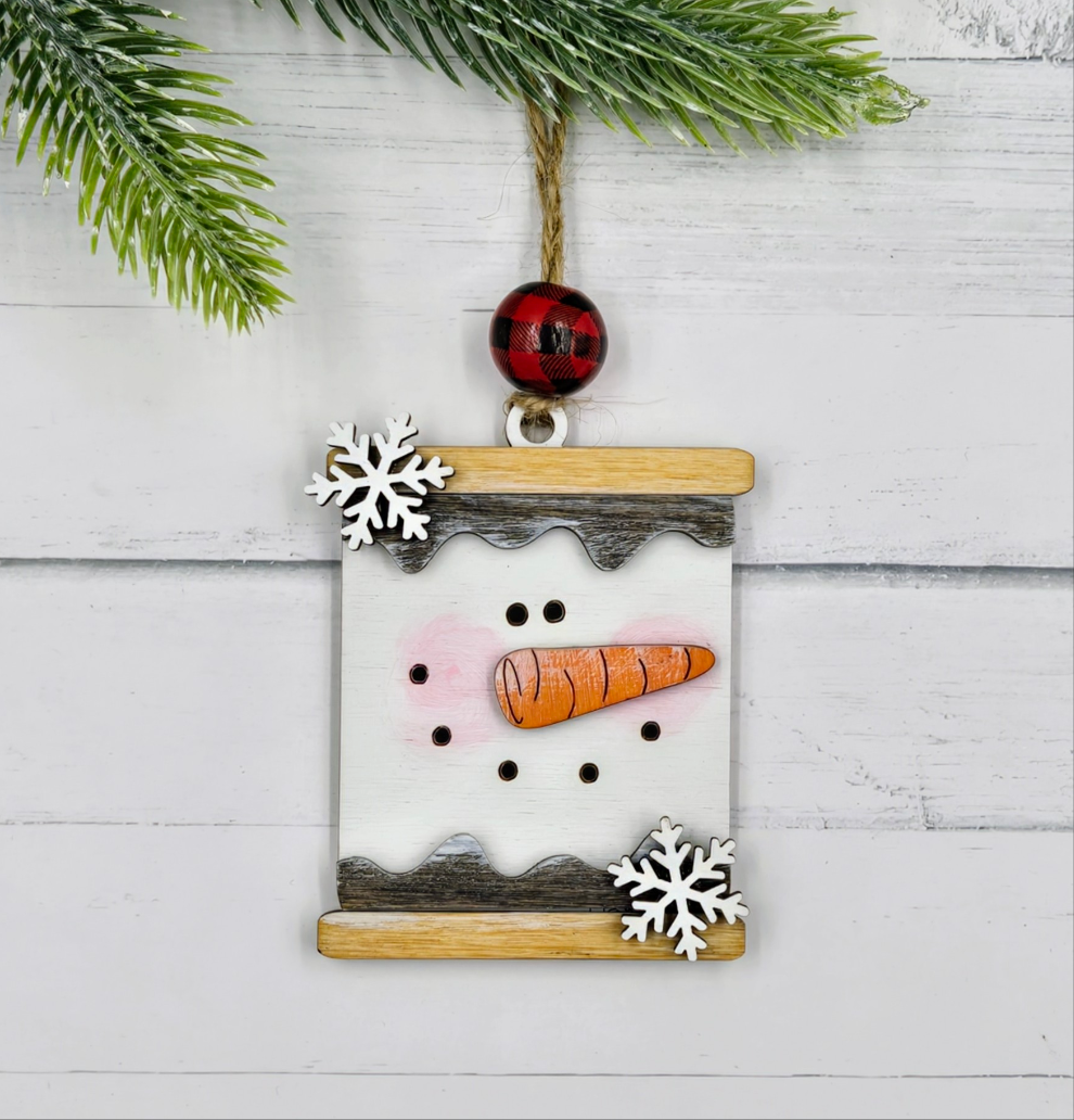 Snowman Smore Small Ornament