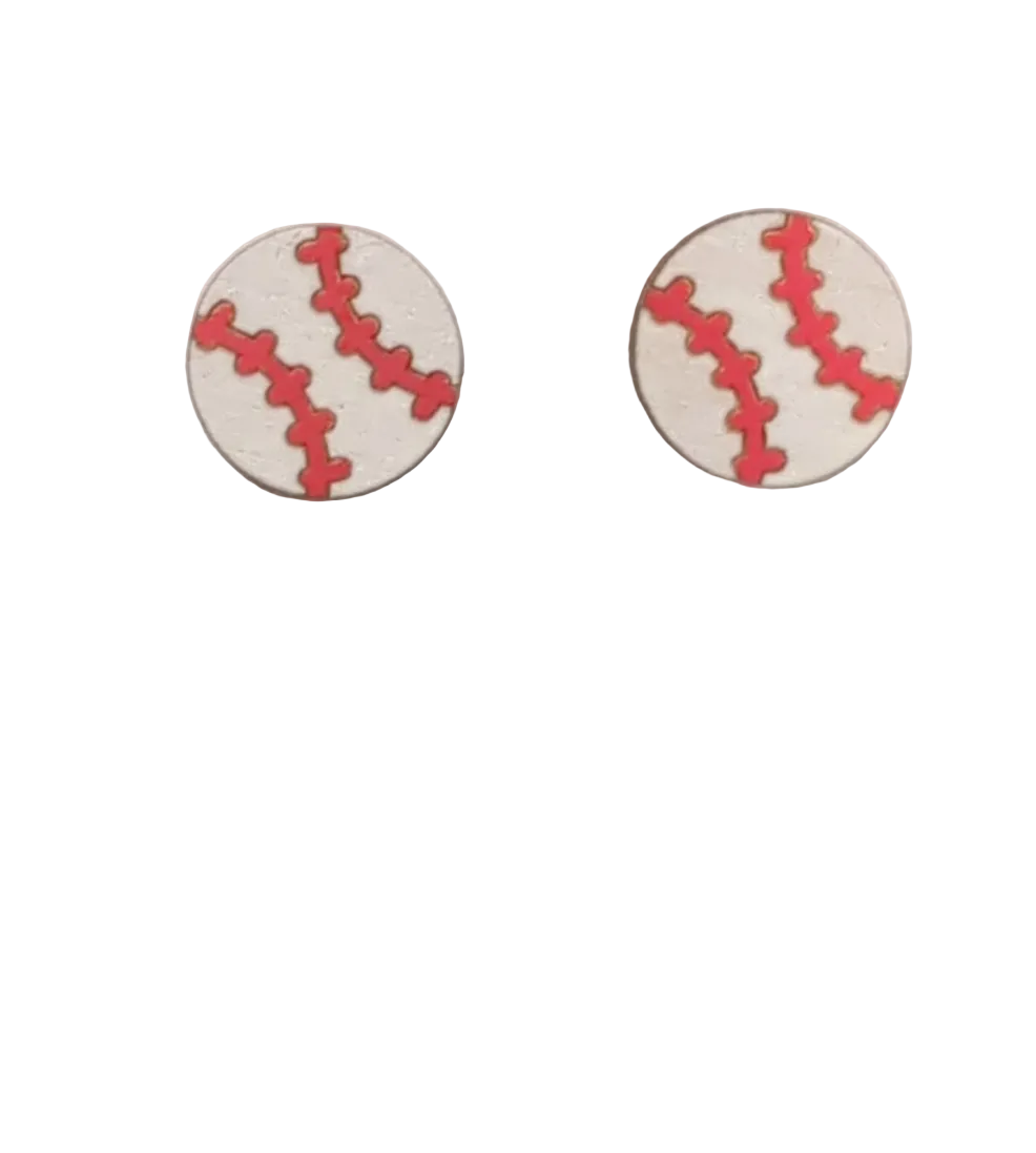 Baseball Stud Earrings