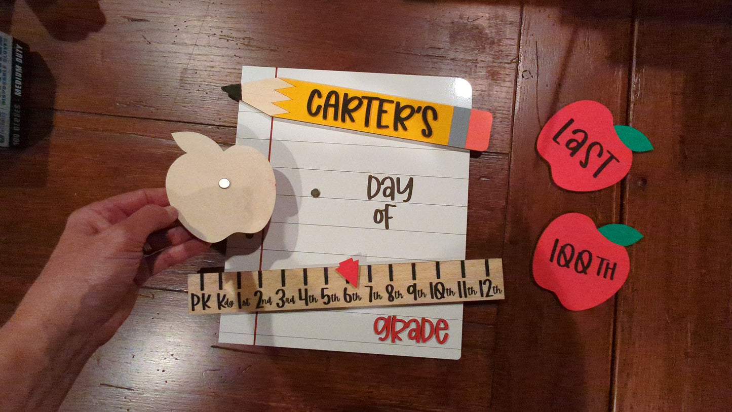 Personalized First/Last Day of School Sign Prop