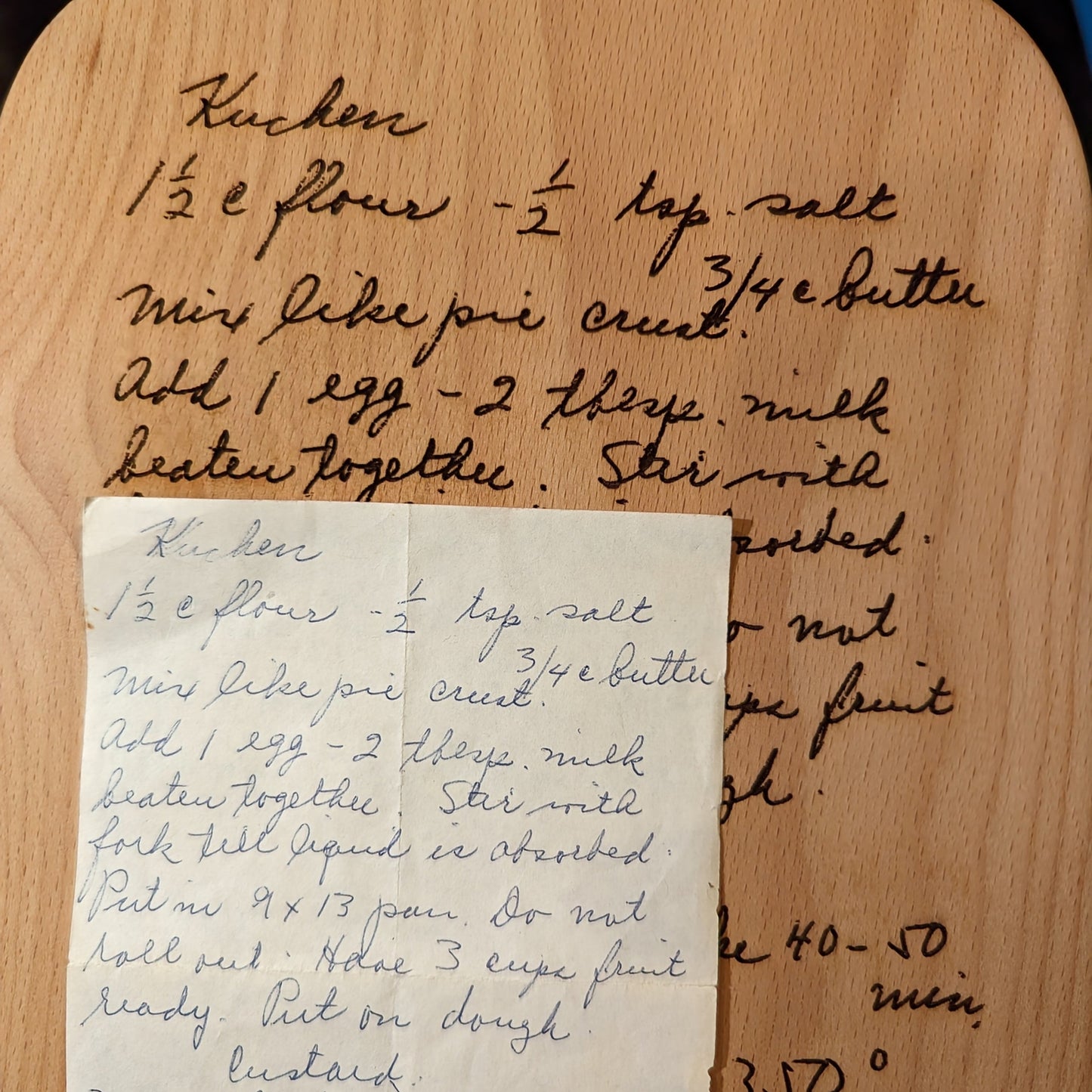 Custom Handwritten Recipe Cutting Board