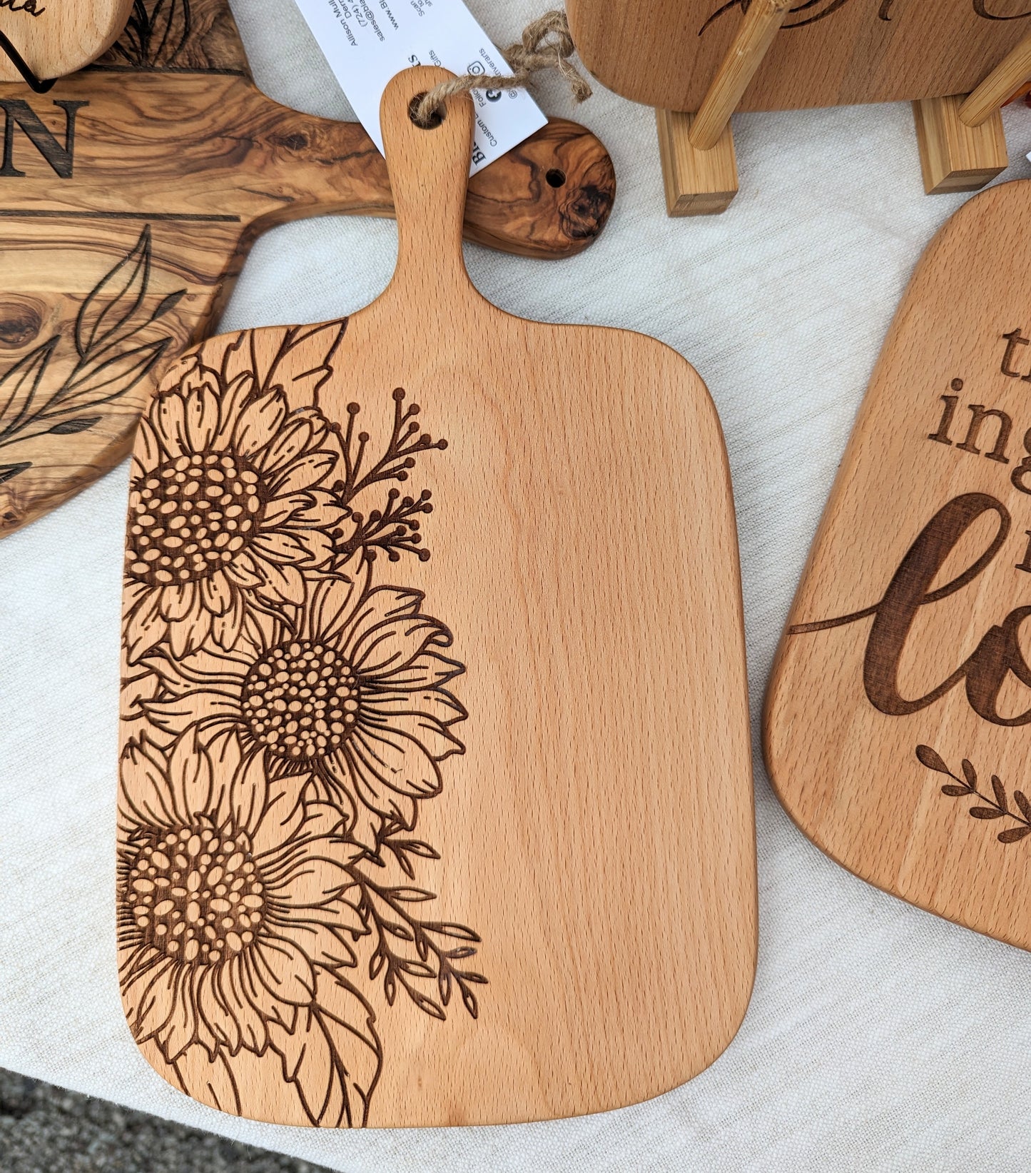 Beech Paddle Cutting Board 13"