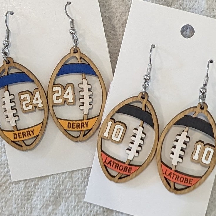 Football School Team Earrings