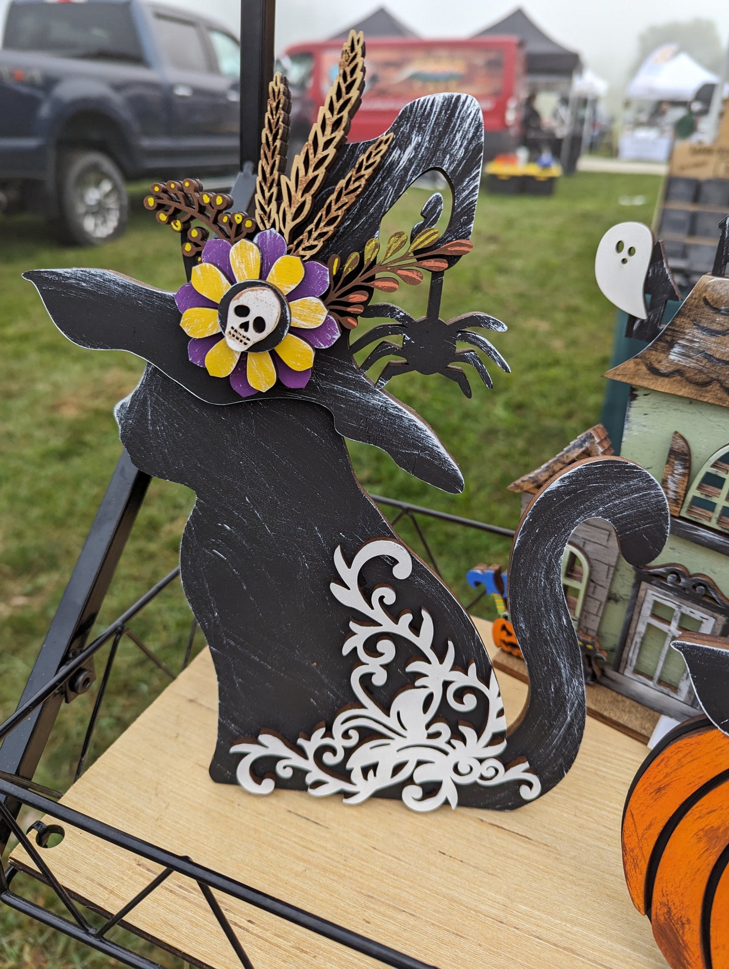 Cat Witch Halloween Tabletop Display