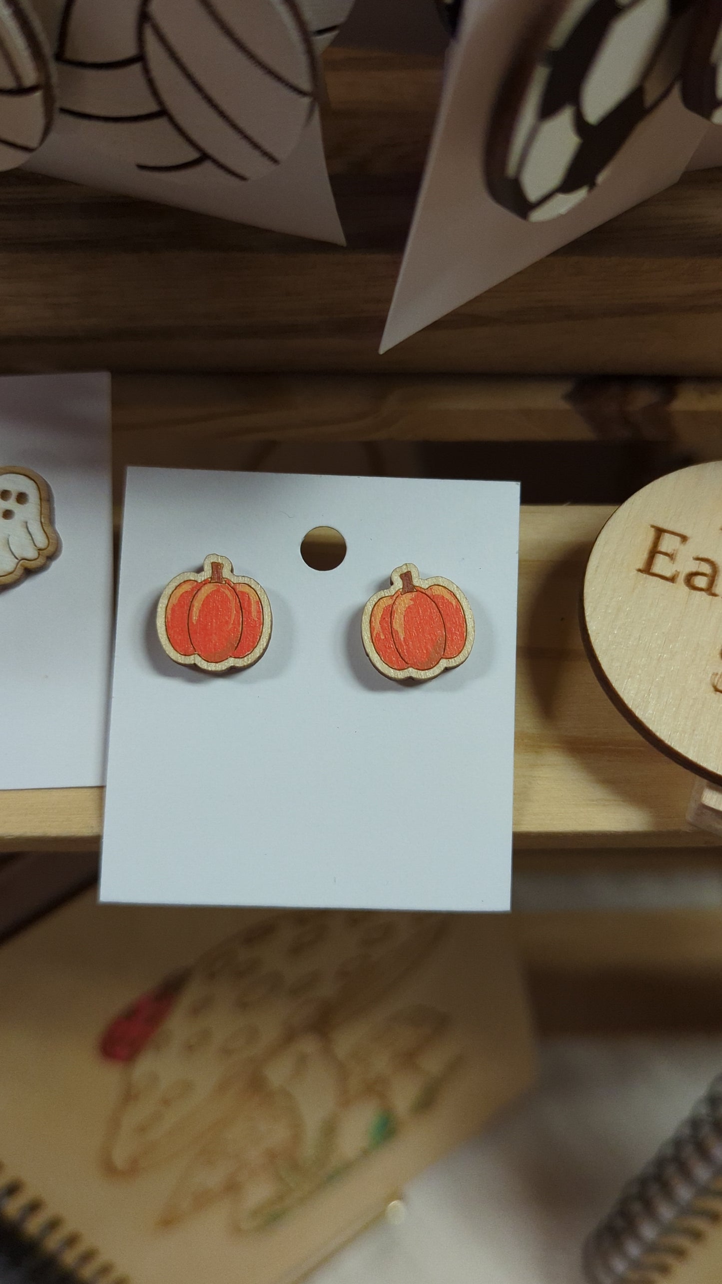 Pumpkin Stud Earrings
