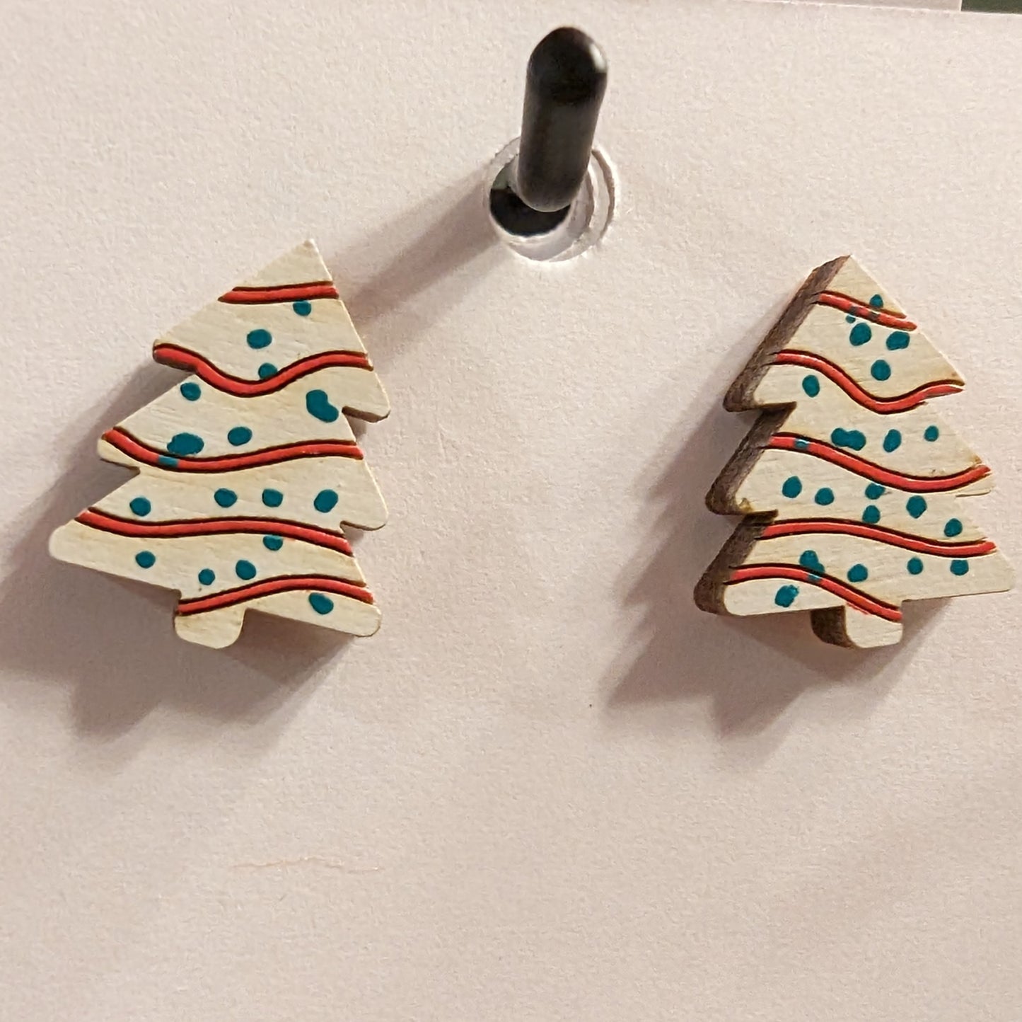 Christmas Tree Cake Stud Earrings