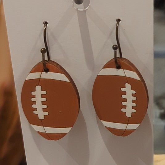 Football Dangle Earrings
