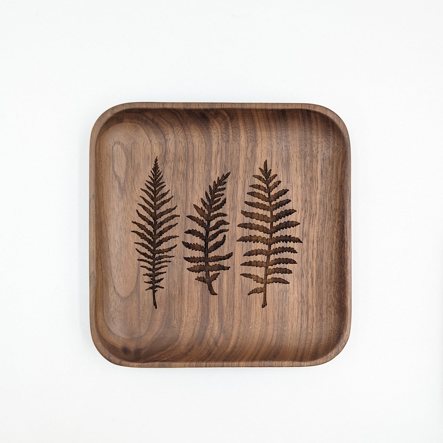 Square Walnut Trinket Tray 6"