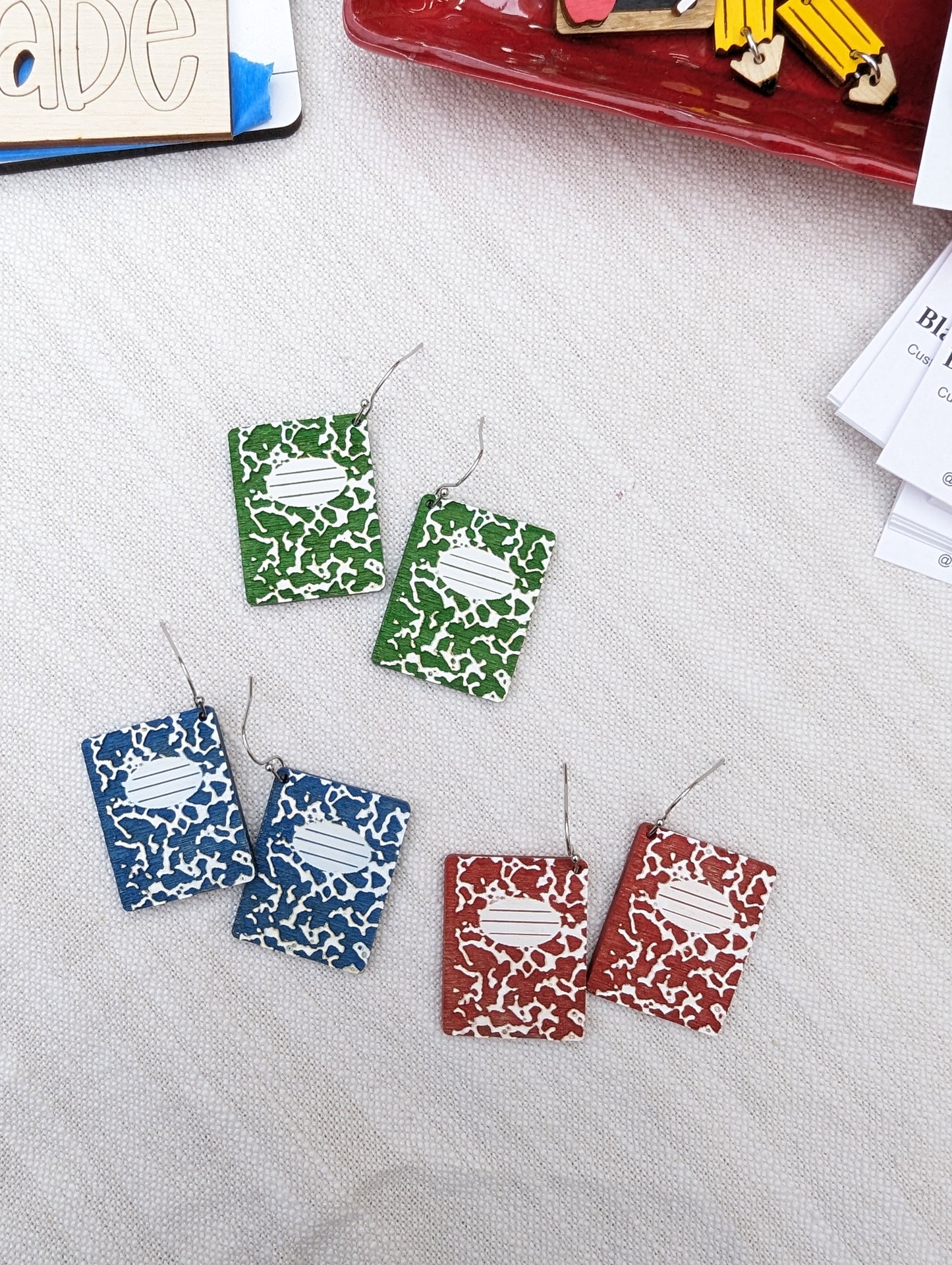 Composition Notebook School Earrings