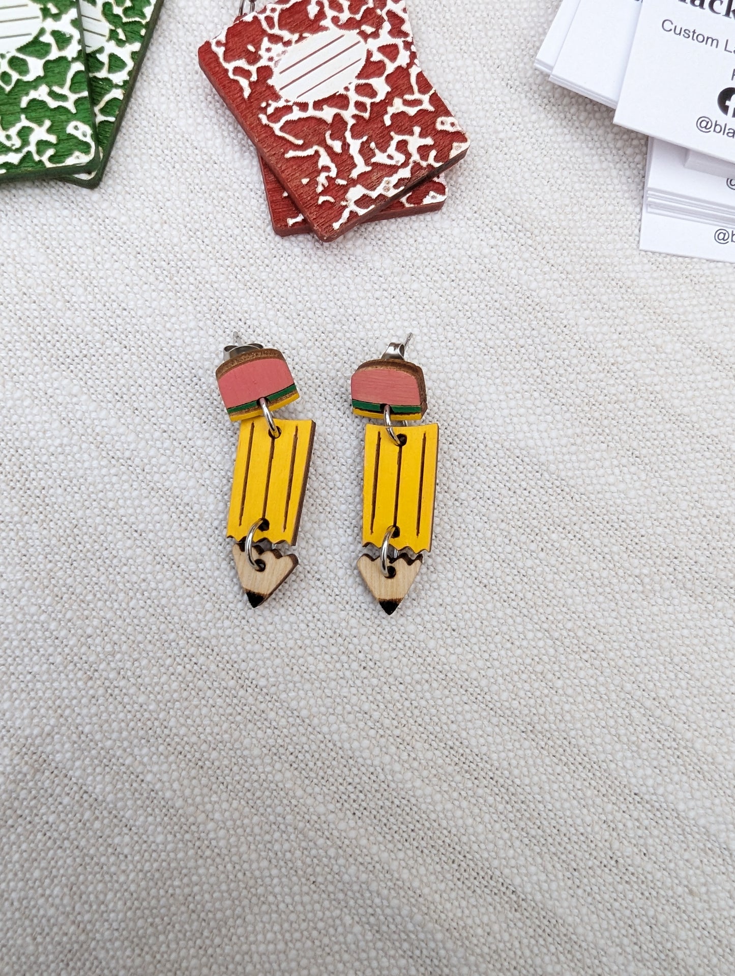 Pencil School Earrings