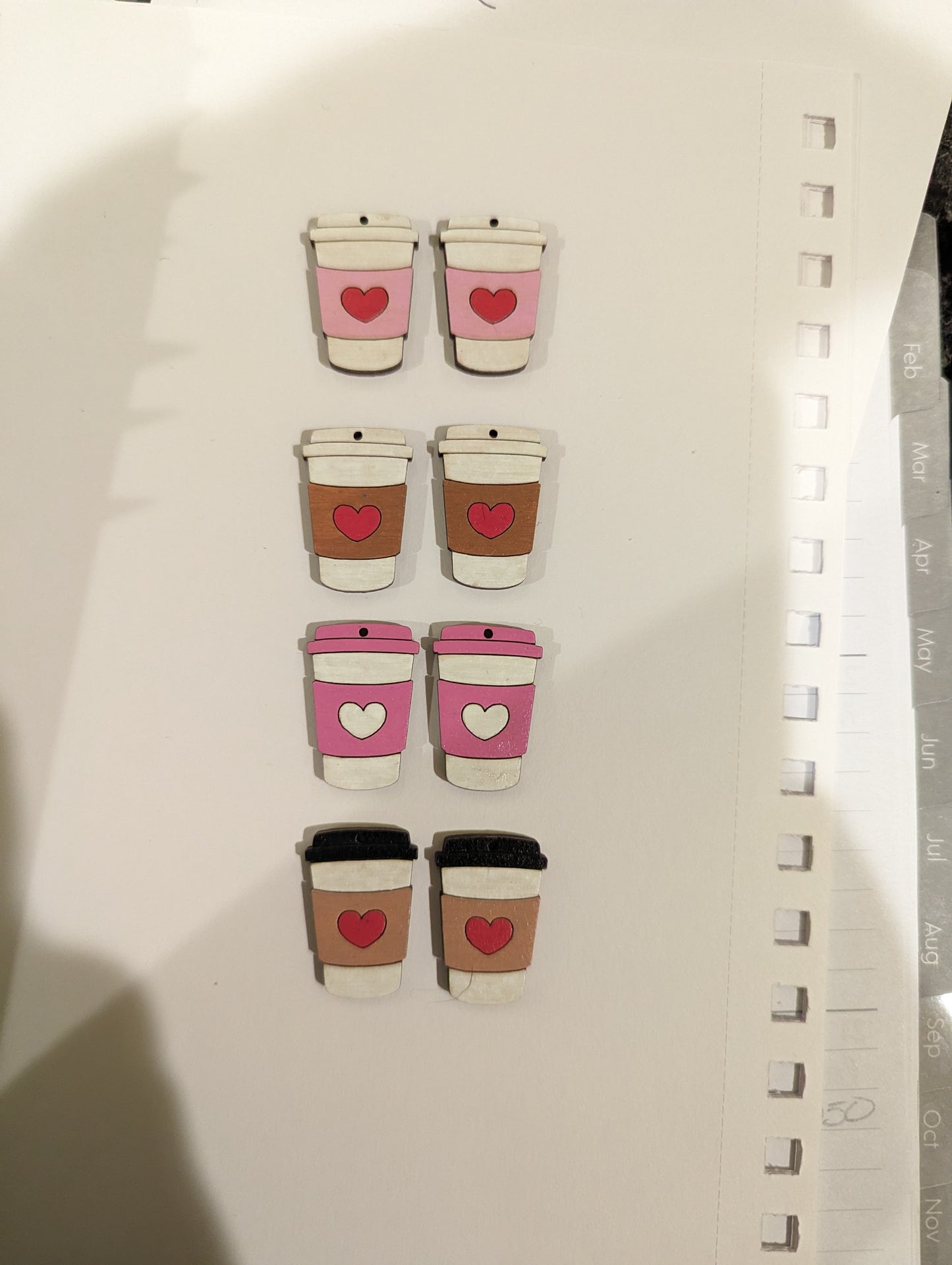Coffee Cup Stud Valentine's Day Earrings