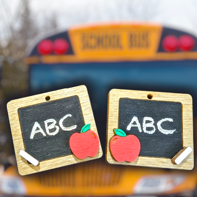 Chalkboard School Dangle Earrings