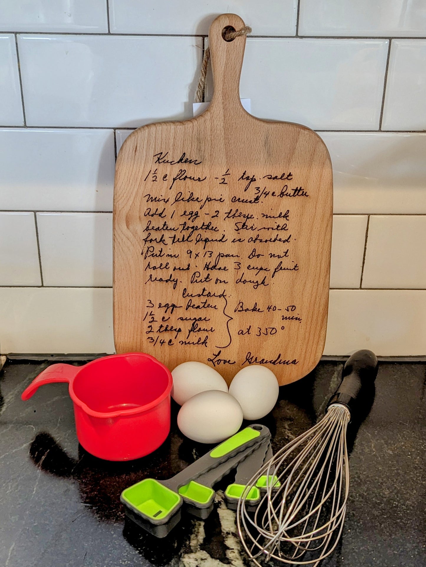 Custom Handwritten Recipe Cutting Board