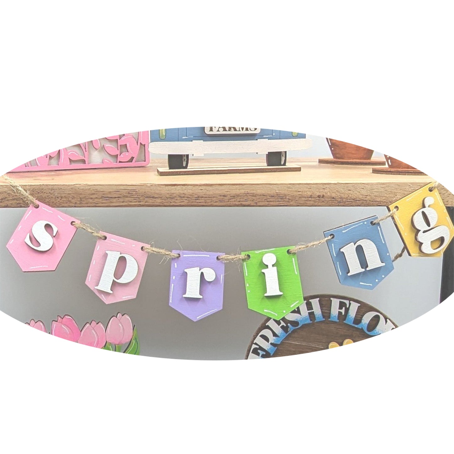 Spring Tiered Tray Decor, Sold Individually