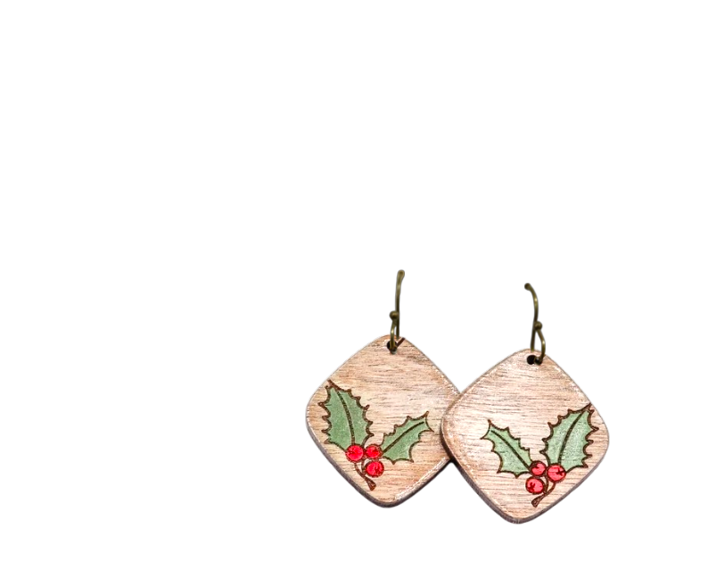 Holly Square Dangle Earrings