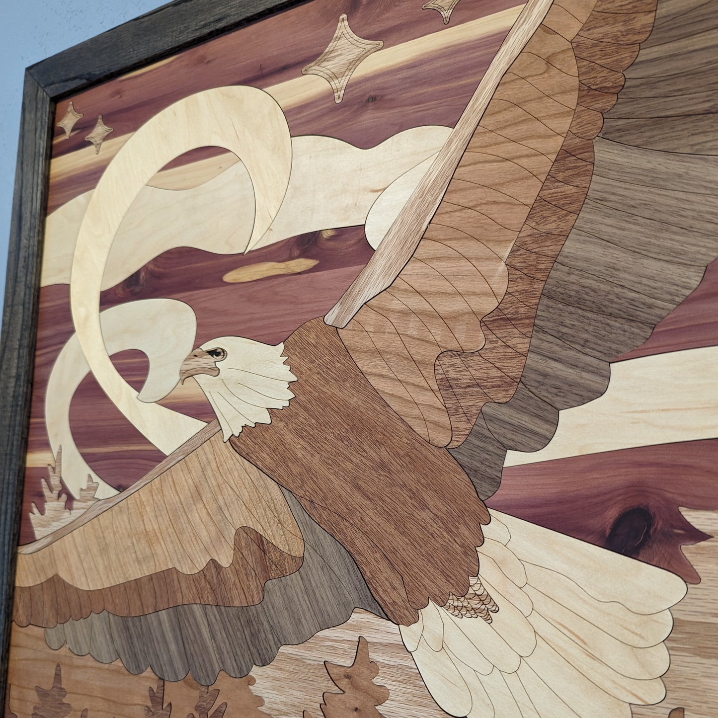Eagle Soaring 24" Quilt Wooden Art