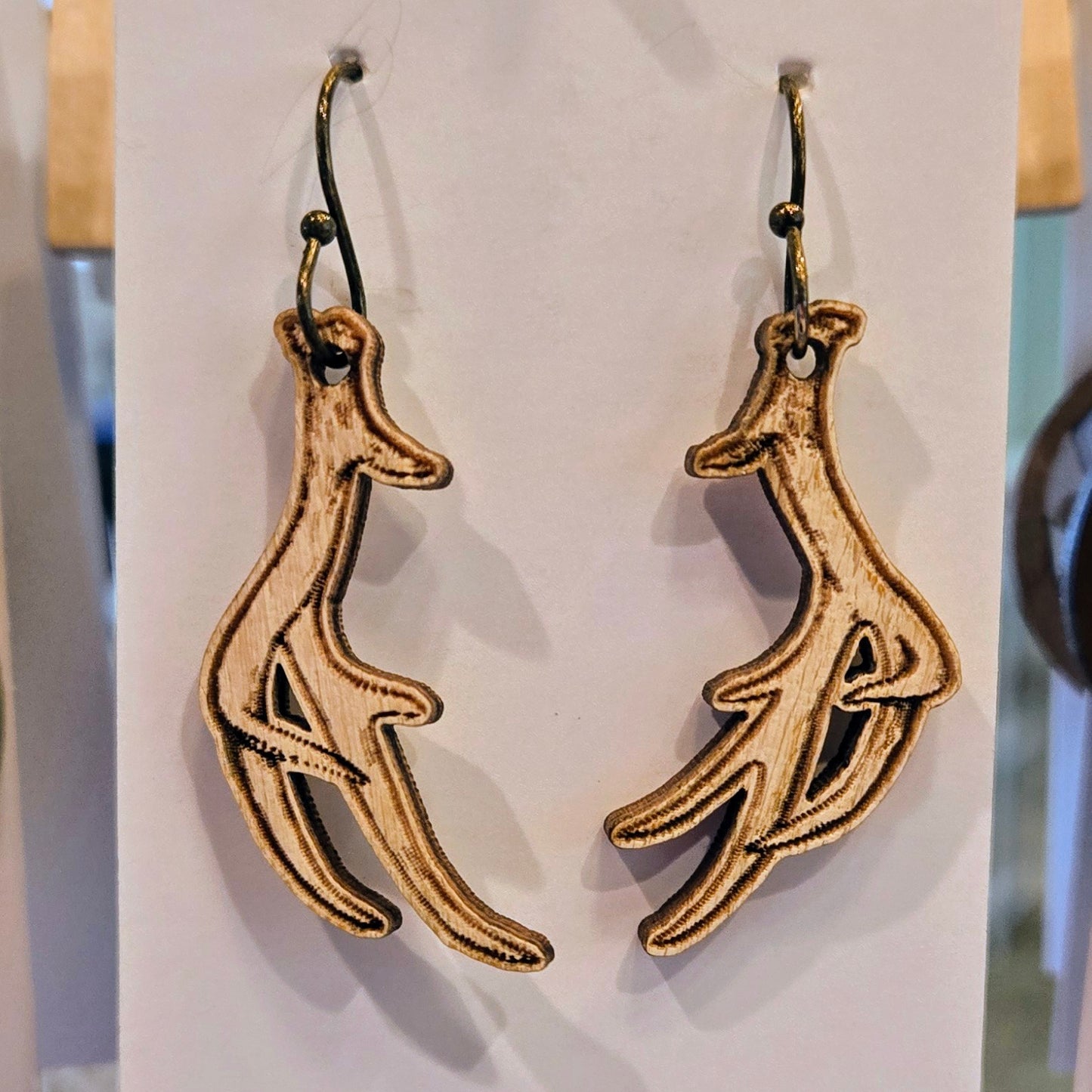 Deer Antler Dangle Earrings