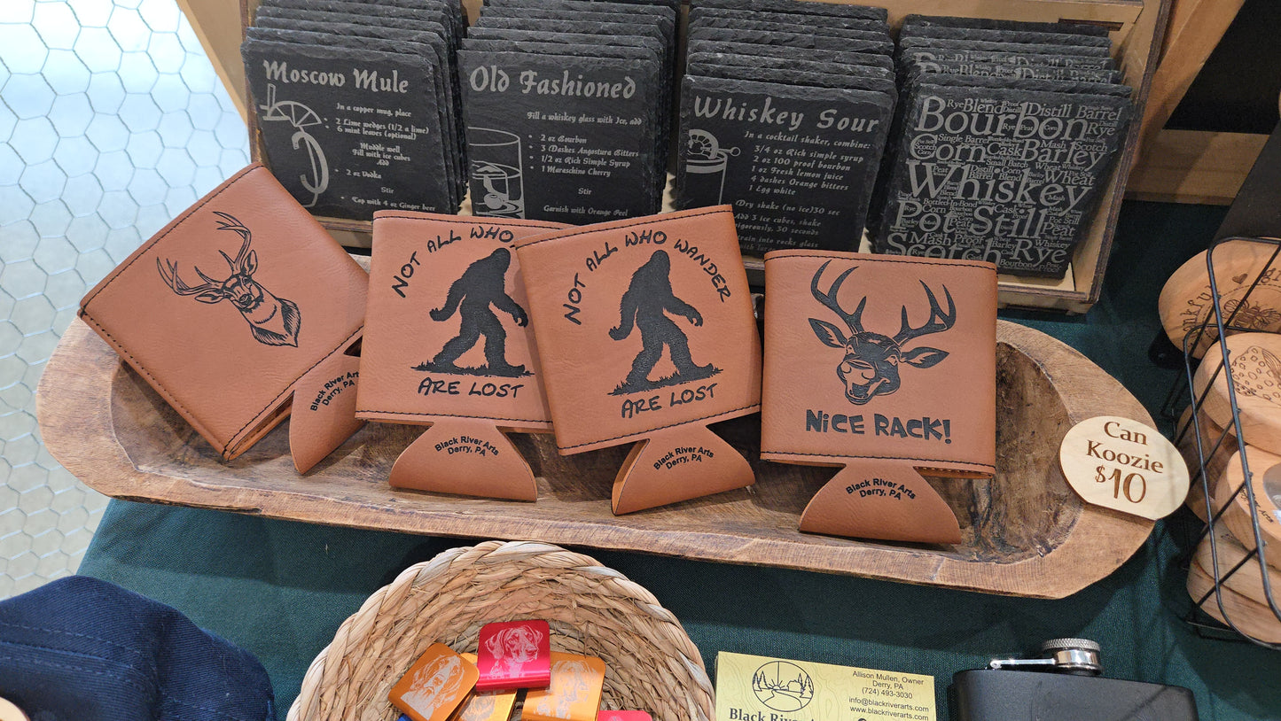 Can Koozie Beverage Insulator Leatherette