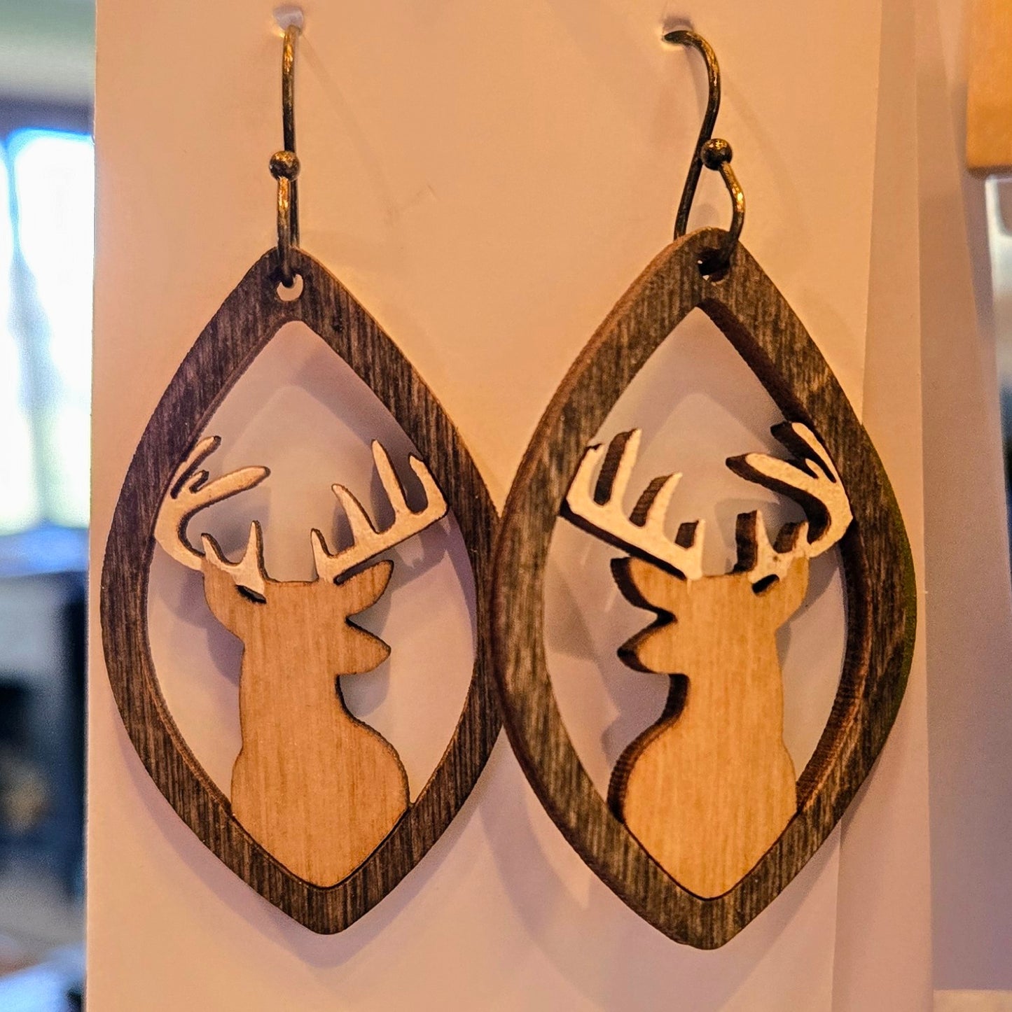 Buck Deer Dangle Earrings