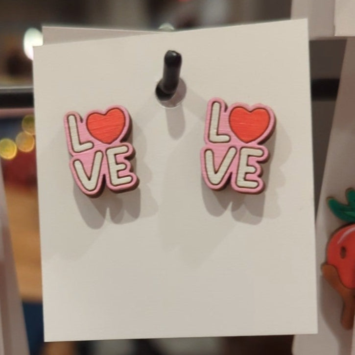 LOVE Stud Valentine's Day Earrings