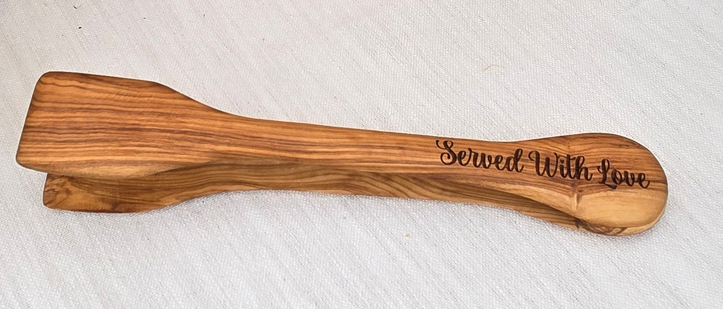 Olive Wood Tongs