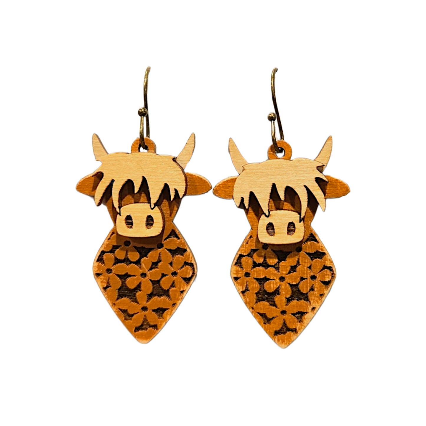 Highland Cow Dangle Earring