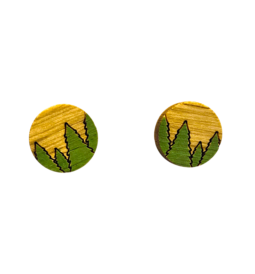 Pine Trees Stud Earrings