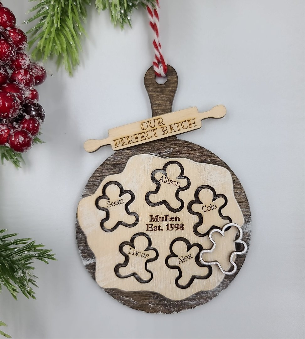 Personalized Gingerbread Family Ornament
