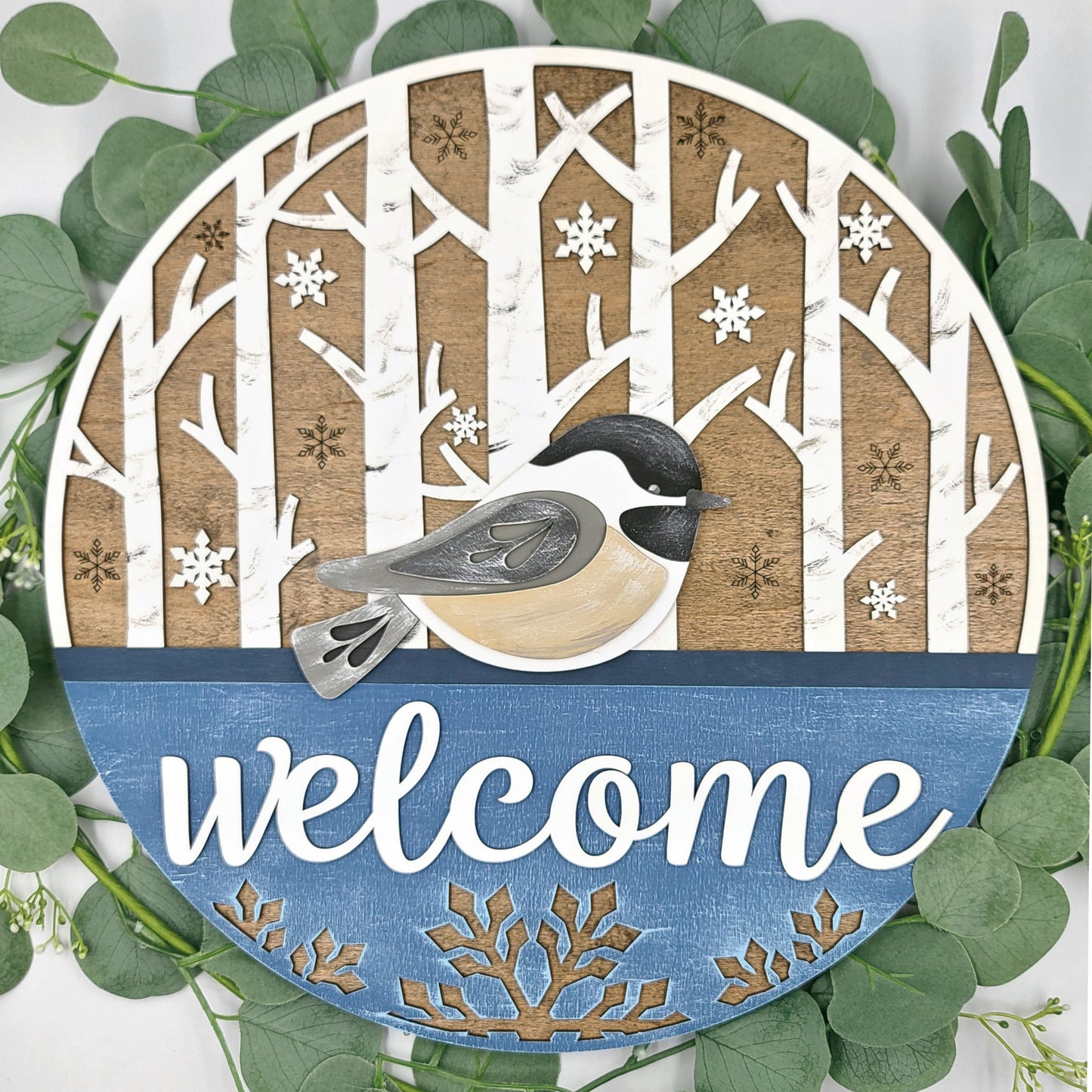 Welcome Chickadee 15" Round