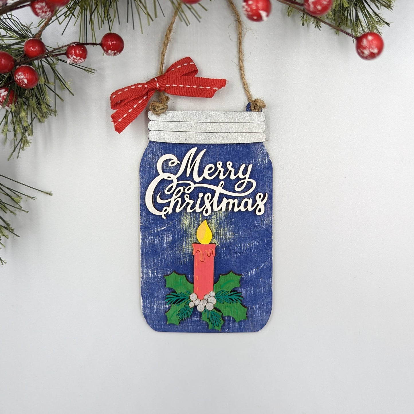 Merry Christmas Jar Ornament