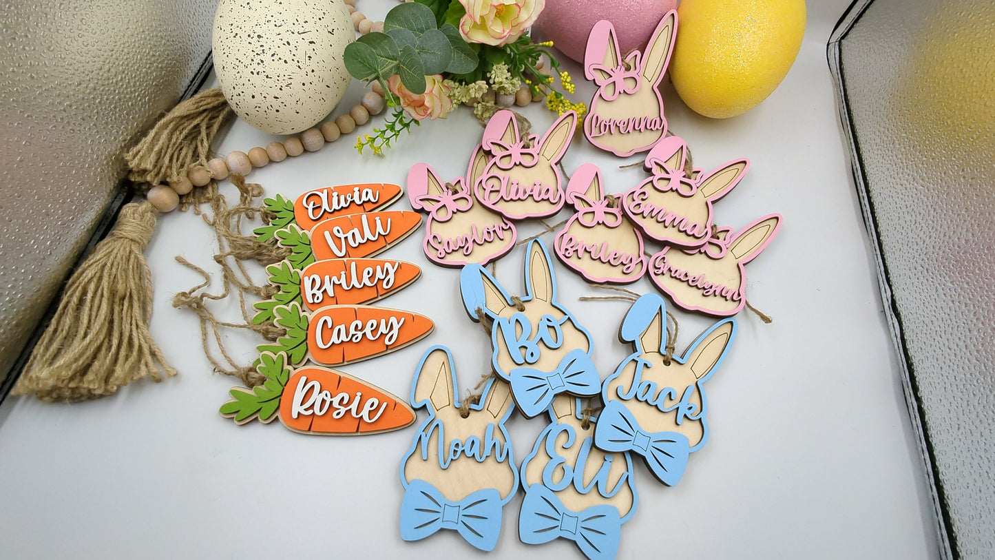 Bunny Easter Basket Name Tag