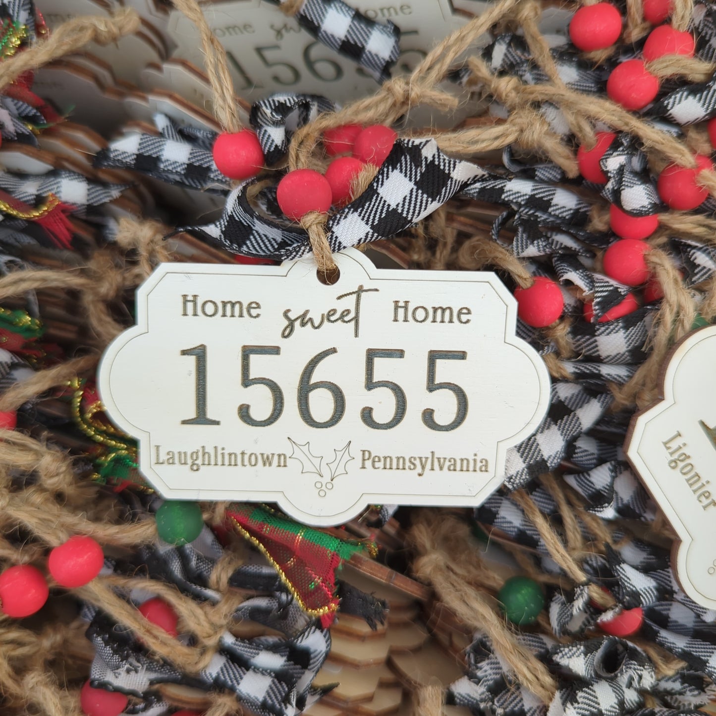 Zip Code Ornament, Home Sweet Home