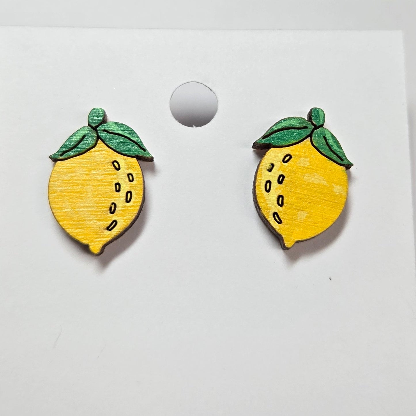 Lemon Whole Stud Earrings