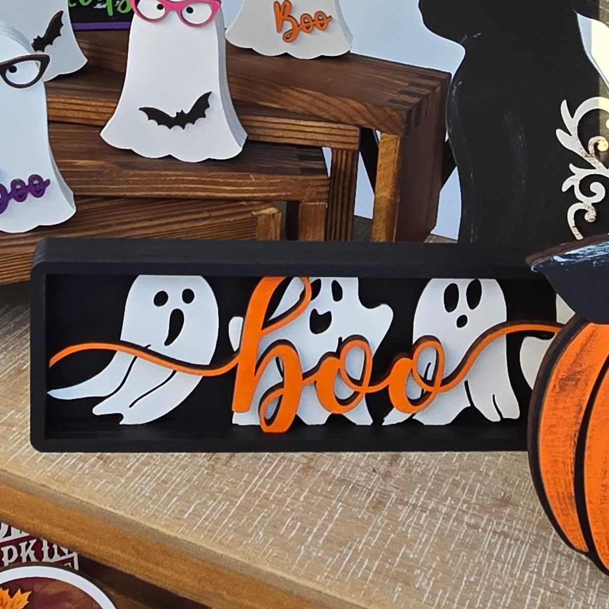 Boo Ghost Shelf Sign