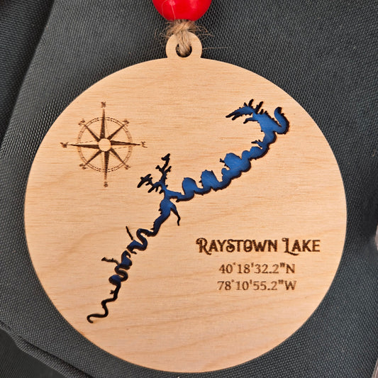 Raystown Lake Map Ornament