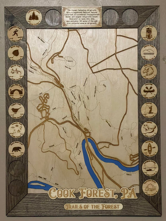 Cook Forest Hiking Trail Token Map