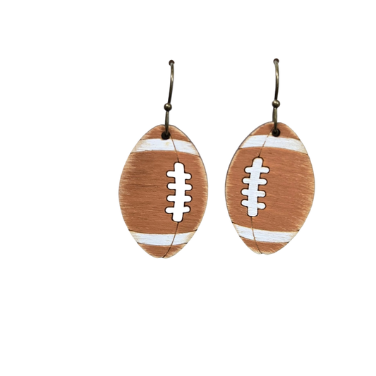 Football Dangle Earrings