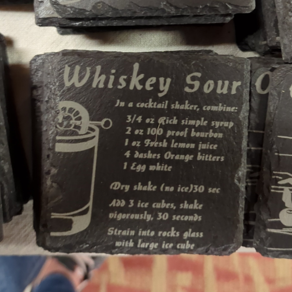 Adult Beverage Slate Coasters