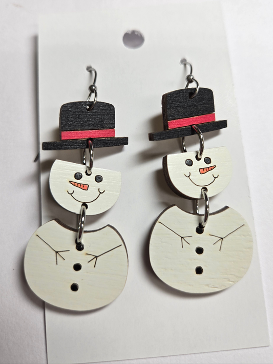 Snowman Dangle Earrings