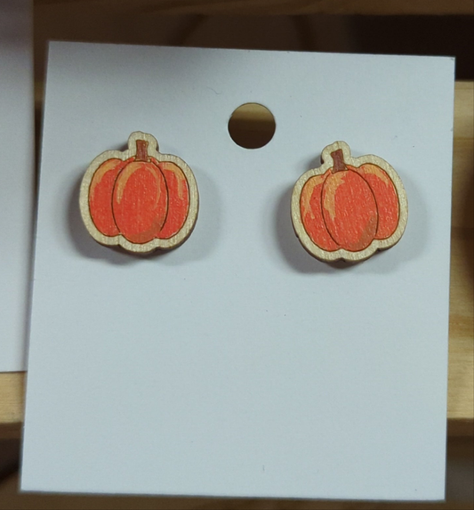 Pumpkin Stud Earrings