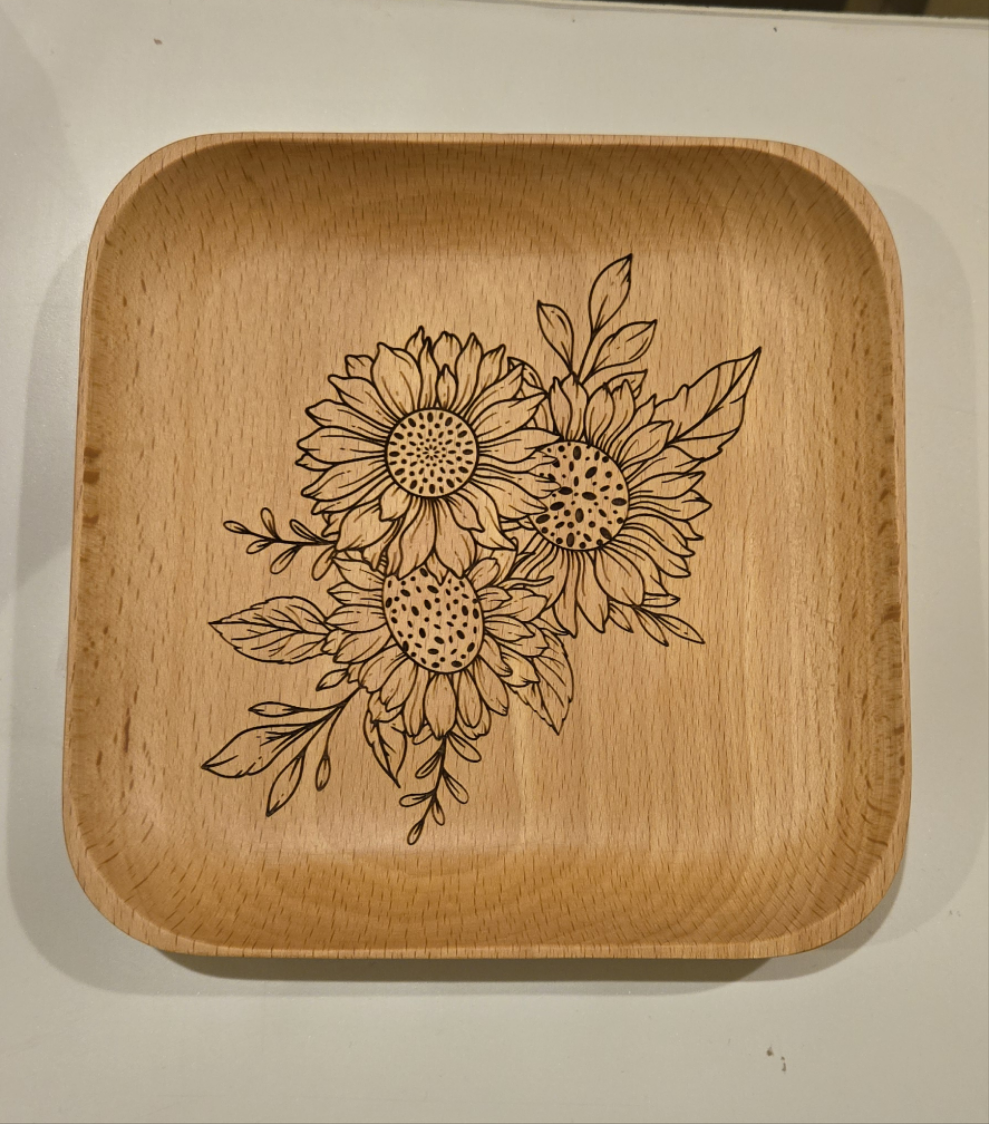 Square Beech Trinket Tray 6"