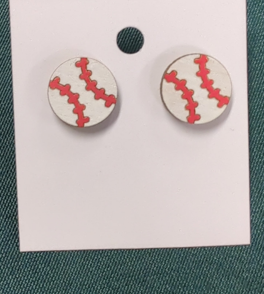 Baseball Stud Earrings