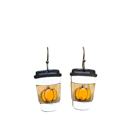 Pumpkin Spice Coffee Dangle Earring