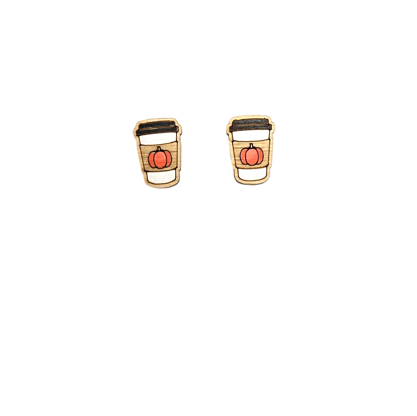 Pumpkin Spice Coffee Stud Earring