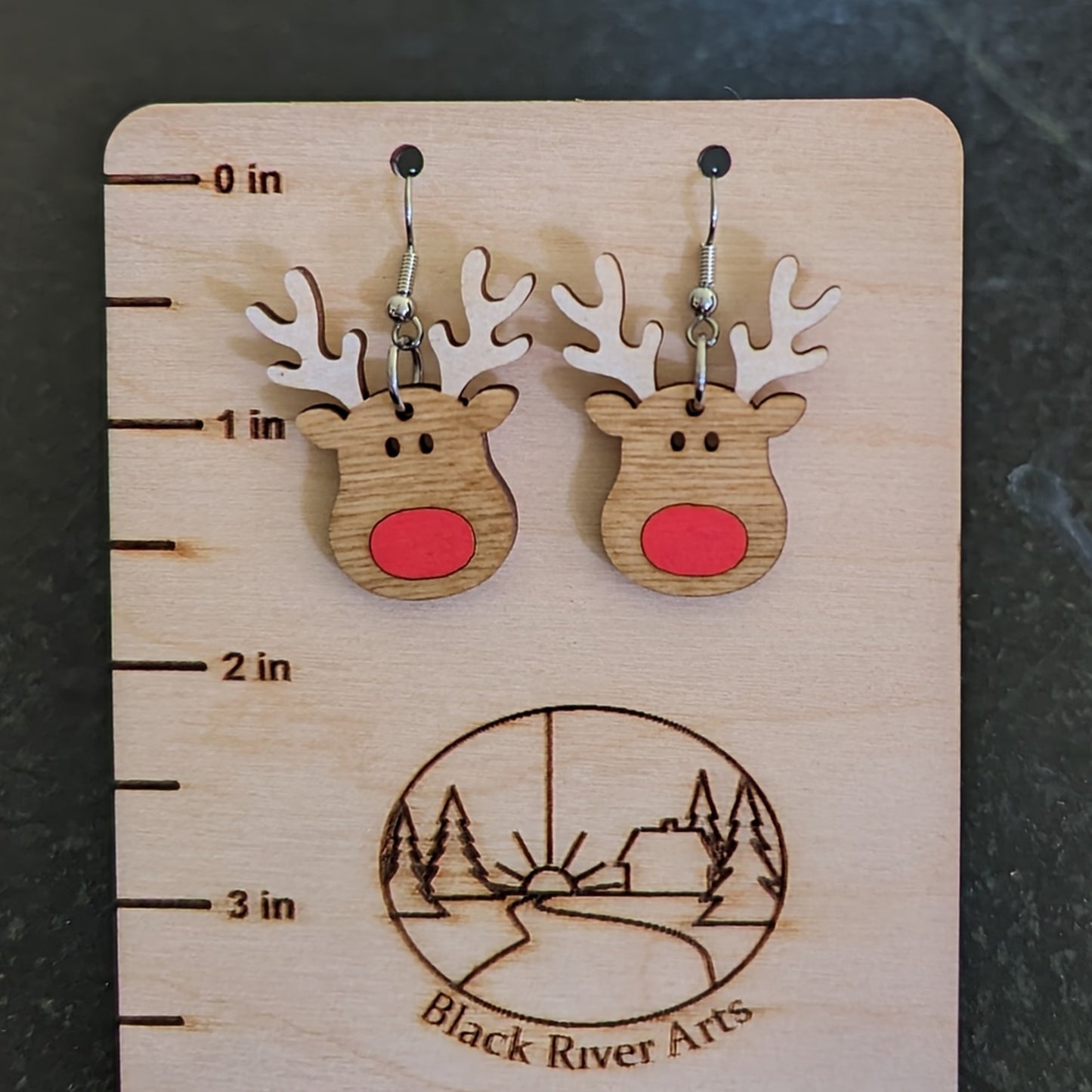 Rudolph Silhouette Dangle Earrings
