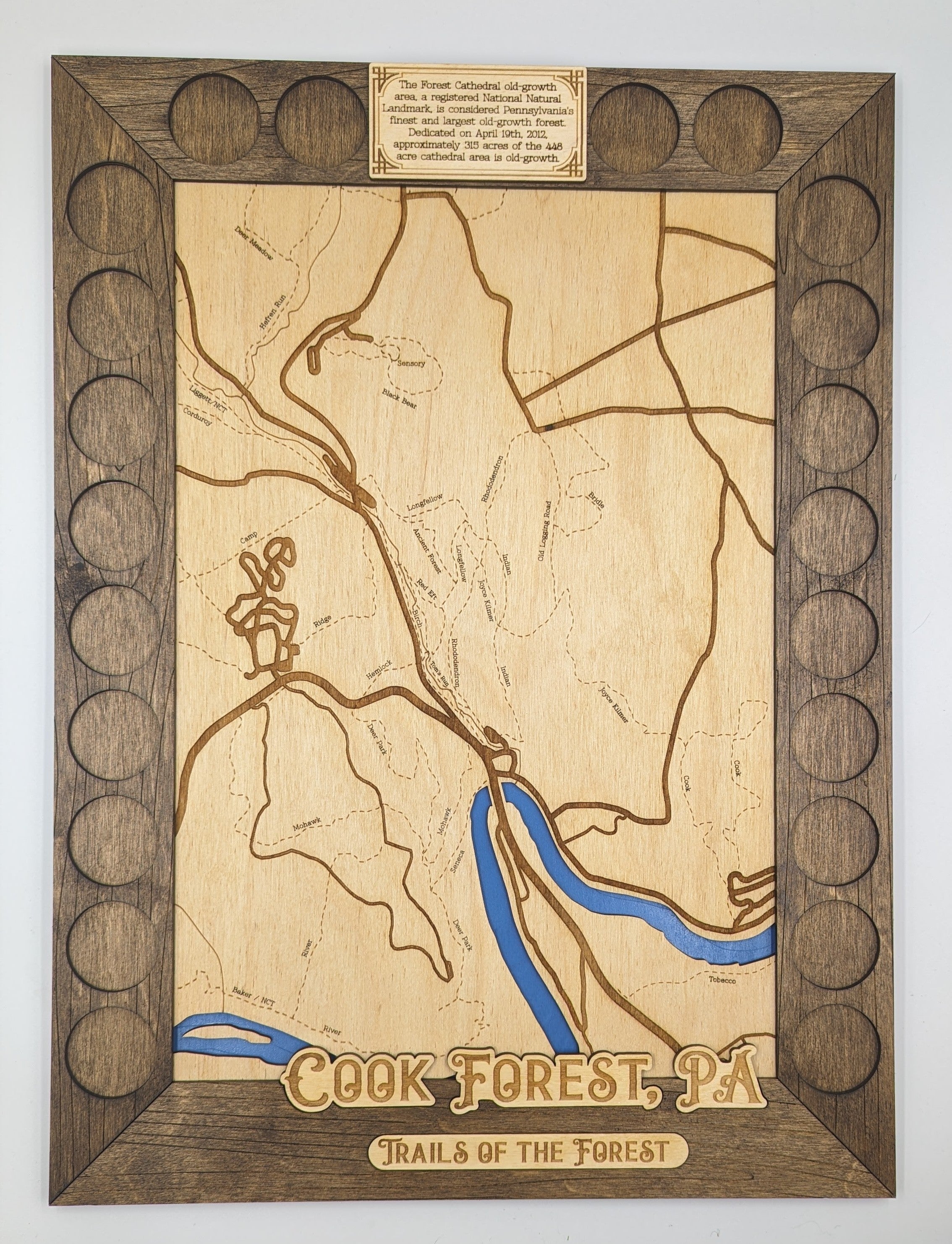 Cook Forest Hiking Trail Token Map – Black River Arts