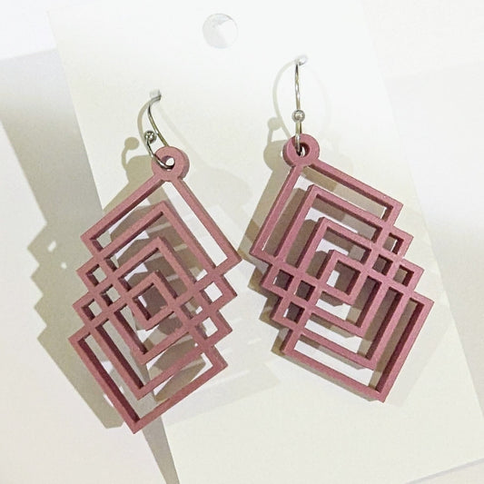 Squares Geometric Dangle Acrylic Earrings